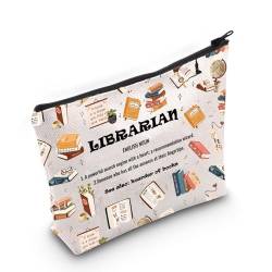 PWHAOO Bibliothekarische Wertschätzung Geschenk Bibliothekar Definition Make-up Tasche Buchliebhaber Kosmetiktasche Buch Zubehör Leser Lesen Geschenk, Bibliothekarische Definition M von PWHAOO