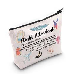 PWHAOO Flight Attendant Thank You Gift Flight Attendant Definition Makeup Bag Stewardess Cosmetic Bag Flight Crew Gift Flight Attendant Graduation Gift, Flugbegleiter Definition M von PWHAOO