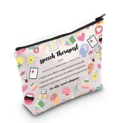 PWHAOO SLP Make-up-Tasche mit Aufschrift "Thank You", für Logopäden, Logopädie, Kosmetiktasche, SLP, Abschlussgeschenk, Sprachtherapeut Definition M von PWHAOO