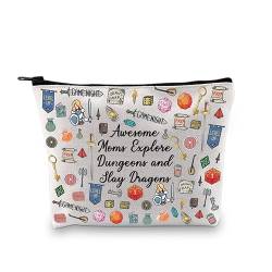 PXTIDY Dungeon Mom Make-up-Tasche, Geschenk für Mütter, tolle Mütter, Explore Dungeons and Slay Dragons, Dungeons, Rollenspiel, Gamer Geschenk, beige, Einheitsgröße, Kosmetiktasche von PXTIDY