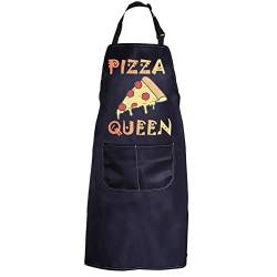 PXTIDY Pizzaschürze Pizza-Königin Backschürze Pizza-Liebhaber Geschenk Italienische Pizzaherstellung Küchenschürze, Schwarz von PXTIDY