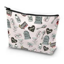 SSDGM True Crime Gifts Kosmetiktasche My Favorite Murder SSDGM Style Themed Zipper Pouch Bag True Crime Junkie Merch, beige, Einheitsgröße von PXTIDY