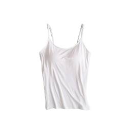 Camisole mit Regal-BH f?r Damen, Camisole Tops mit integriertem BH, einfarbig, Camisole, Weste, schlankes Sommer-Tanktop von PYLTT