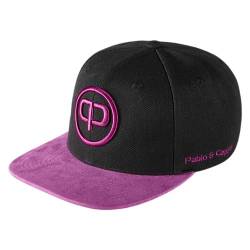 Pablo & Capone Snapback Cap - Black & Flash-Suede von Pablo & Capone