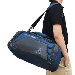 Große Reisetasche aus Nylon – wasserdichte Reisetaschen für Damen, Sporttasche mit Kissen unten, verschleißfest und geruchshemmend, Geschenk für Männer und Frauen Pacienjo, dunkelblau, 1 von Pacienjo