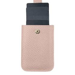 Pacienjo Kreditkartenhalter für Damen | minimalistischer Kartenhalter – Geldbörse aus Leder für Kreditkarten, Visitenkartenhalter für Männer und Frauen, Geschenke, Schlitze, Rosa, 1 von Pacienjo