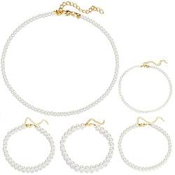 Pacienjo Perlenkette | Perlenkette mit Anhänger – Halskette aus dicken Perlen verstellbar Länge und runde Perle, perfekt für den täglichen Gebrauch und Hochzeiten von Pacienjo