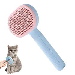 Pacienjo Selbstreinigende Glättbürste – selbstreinigende Bürste für Katzen, Fellbürste für Hunde, Katzen und Kaninchen, leicht zu entfernen, lose Unterwolle, Massagewerkzeug für Haustiere von Pacienjo