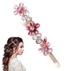 Vintage Blume Haarspange Kleine Strass Legierung Haarspange für Mädchen Dekorative Haarspange für Hochzeit Dating Reise Ausgehen Tanz Pacienjo von Pacienjo