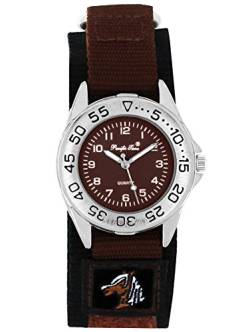 Pacific Time Kinderuhr analog Quarz mit Klett Textilarmband 21652 von Pacific Time