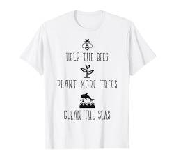 Save Bees, Plant Trees Shirt. Jahrgang Klimawandel T-Shirt. von Pack A Punch