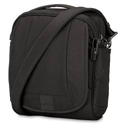 Pacsafe Metrosafe LS200 Anti-Diebstahl Nylon Umhängetasche für Damen und Herren, Schultertasche mit Diebstahlschutz, Tasche mit Sicherheits-Features - 7 L Uni, Schwarz/Black von Pacsafe