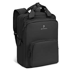 Pactastic 3-Fächer Daypack mit Tragegriff | 710 Gramm leichter Rucksack aus wasserabweisendem veganem Tech-Material | 30 x 20 x 40 cm mit Getränkehalterung & Laptopfach von Pactastic