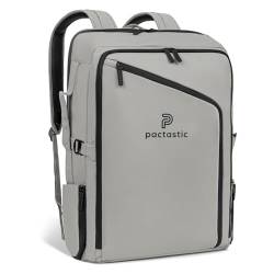 Pactastic Handgepäck Reise-Rucksack 40 Liter Carry-On | Reisetasche 1.300 g leicht mit Laptopfach, Rückenpolsterung | 3 Hauptfächer & Koffer-Öffnung | ideal für Flugzeug 40 x 20 x 55 cm von Pactastic