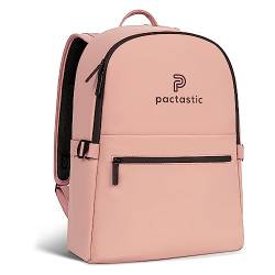 Pactastic großer Daypack mit Tragegriff & Rückenfach | 710 Gramm leichter Rucksack aus wasserabweisendem veganem Tech-Material | 33 x 15 x 44 cm mit Laptopfach von Pactastic