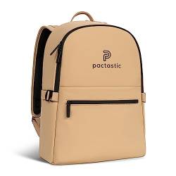 Pactastic großer Daypack mit Tragegriff & Rückenfach | 710 Gramm leichter Rucksack aus wasserabweisendem veganem Tech-Material | 33 x 15 x 44 cm mit Laptopfach von Pactastic