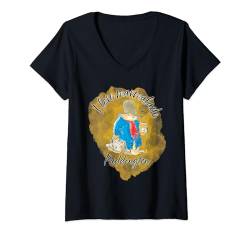 Damen Paddington Bear Loves Marmelade Splash Cute Classic T-Shirt mit V-Ausschnitt von Paddington Bear