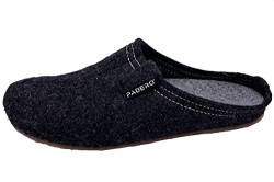 Padero Hausschuhe Henno Pantoffeln aus Wollfilz, Graphit, EU 39 von Padero