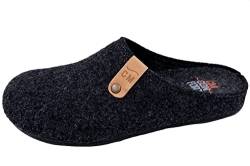 Padero Herren Filzpantoffel Hausschuhe Filz mit loser Einlage, Anthrazit, EU 43 von Padero