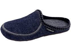 Padero MANNI Hausschuhe warme Pantoffeln aus Wollfilz, Jeans-Blau, EU 37 von Padero