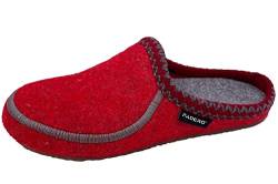 Padero MANNI Hausschuhe warme Pantoffeln aus Wollfilz, Rot, EU 39 von Padero