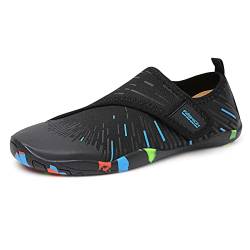 Padgene Wasserschuhe für Männer und Frauen Schnelltrocknende Wasserschuhe Unisex zum Schwimmen, Yoga, Strand, Laufen, Schnorcheln, Surfen, Tauchen, B058 Schwarz + Blau, 39 EU von Padgene