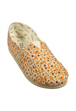 Paez Damen Classic Print Flower Power Espadrilles, Naranja, 37 EU von Paez