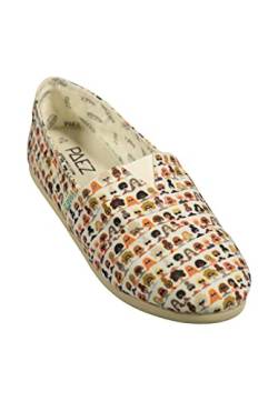 Paez Damen Classic Print Women Legion Espadrilles, weiß, 35 EU von Paez