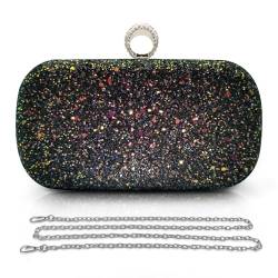 Pahajim Damen Clutch Glitzer Tasche Abendtasche Damen Elegante Kleine Handtasche Strass Clutch Umhängetasche für Hochzeit Party Date von Pahajim