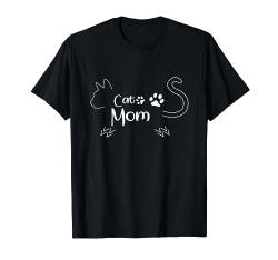 Cat Mom - Witziges Katzen T-Shirt mit Spruch Motto Mum Damen T-Shirt von Paju Lustige & Freche Sprüche Tshirts