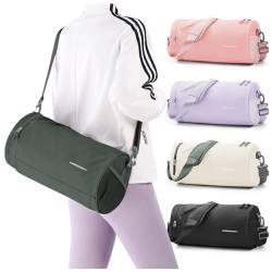 Sporttasche für Damen, Sporttasche, Workout-Tasche, Reisetasche, Reisetasche, Tanztasche, A6, Dunkelgrün, Small von Pakembl