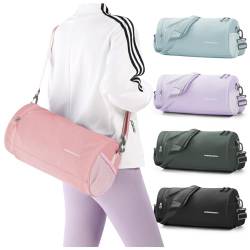 Turnbeutel für Frauen Sport Workout Tasche Duffle Bag Weekender Übernachtung Tasche Persönlicher Gegenstand Reisetasche Tanztasche, A2-pink, Small von Pakembl