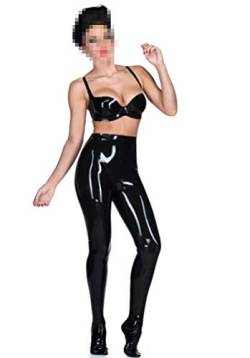 Latex-Gummi-Strumpfhose Gimmi weibliche stilvolle Leggings Hose Hose 0,4 mm, schwarz, 3X-Groß von Palace Civet