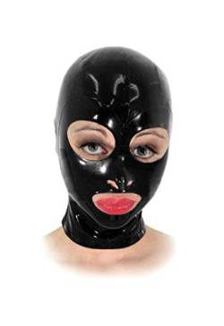 Latex-Masken, klassisch, 0,4 mm, Schwarz - schwarz - X-Large von Palace Civet