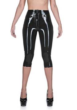 Palace Civet Capri-Jeans aus Latex, Gummi, schmal, 0,4 mm, Schwarz - Schwarz - 3X-Groß von Palace Civet