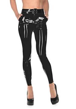 Palace Civet Leggings aus Latex, Gummi, schmal, 0,4 mm - Schwarz - Groß von Palace Civet