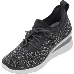 Palado Anid by Sila Sahin Damen Sneaker- atmungsaktive Schuhe für Frauen - edle Business Schuhe - Bequeme Low Top Freizeitschuhe Grau UK6 - EU39 von Palado