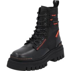 Palado Boots Damen Serifos - Stiefeletten für Frauen - bequeme Winterschuhe mit Reißverschluss - modische Schnürstiefeletten aus feinstem Echtleder - Winterstiefel mit Absatz Schwarz UK6 - EU39 von Palado