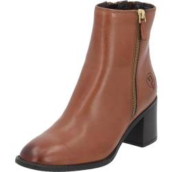 Palado Chelsea Boots Damen Lampedusa - modische Stiefeletten für Frauen - plateau Winterschuhe mit Reißverschluss - Elegante Winterstiefel mit Blockabsatz Braun UK4,5 - EU37 von Palado