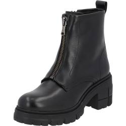 Palado Chelsea Boots Damen Nisyros - modische Stiefeletten für Frauen - plateau Winterschuhe mit Reißverschluss - Elegante Winterstiefel mit Blockabsatz Schwarz UK4,5 - EU37 von Palado