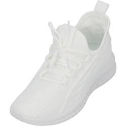 Palado Damen Sneaker Mastie - atmungsaktive Schuhe für Frauen - trendy Sommerschuhe - Bequeme Low Top Freizeitschuhe Weiß UK5,5 - EU38 von Palado