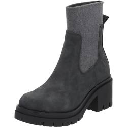 Palado Damen plateau Chelsea Boots Kalymnos - modische Stiefeletten für Frauen - modische Winterschuhe - Elegante Winterstiefel mit Blockabsatz Grau UK3,5 - EU36 von Palado