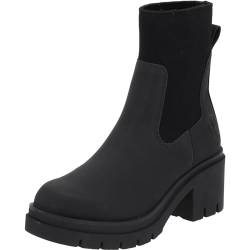Palado Damen plateau Chelsea Boots Kalymnos - modische Stiefeletten für Frauen - modische Winterschuhe - Elegante Winterstiefel mit Blockabsatz Schwarz UK4,5 - EU37 von Palado