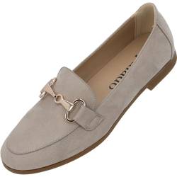 Palado Mokassin Damen Sulva - leichte Ballerina elegant - modische Schuhe für Frauen - Bequeme Flache Sommerschuhe Beige UK5,5 - EU38 von Palado