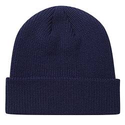 Paladoo Beanie Mütze Strickmütze Skimütze Fisherman Beanie für Herren Damen, Dunkelblau, Einheitsgröße von Paladoo