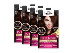 POLY PALETTE Intensiv Creme Coloration 4-6/850 Mokkabraun Stufe 3 (4 x 115 ml), permanente Coloration für bis zu 8 Wochen intensiven Farbglanz & 100% Grauabdeckung von Palette