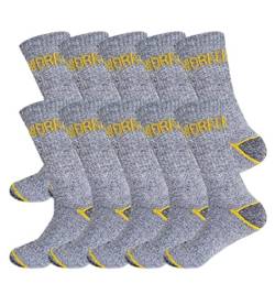 10 Paar Herren Arbeitssocken Worker Socken robuste - atmungsaktive Berufssocken (as3, numeric, numeric_39, numeric_42, regular, regular, grau) von Palleon