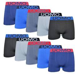 10er Pack Herren Boxershorts Retroshorts Microfaser Pants Unterhosen (as3, Alpha, m, l, Regular, Regular, Mehrfarbig 4) von Palleon