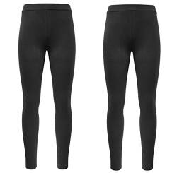 2er Pack Damen Leggings | Basic in Schwarz | Sport Leggings Frauen | Jogginghose Damen | Elastische Leggins aus Baumwolle XL/schwarz von Palleon