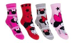 4 Paar Mädchen Terry ABS Socken | Kinder Winter Stoppersocken mehrfarbig / 27-30 von Palleon